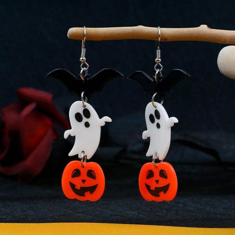 DAYANEY Christmas Earrings for Women Spooky Ghost Earrings Studs Cute Ghostface Merch Matching Nightmare Movie Before Chrsitmas Sweater Boogcy Stuff as Christmas Stocking Stuffers Xmas Jewelry - Image 5